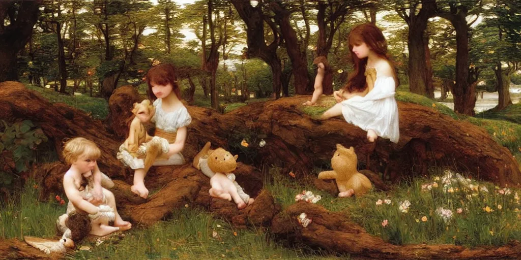 Image similar to 3 d precious moments plush animal, intricate, master painter and art style of john william waterhouse and caspar david friedrich and philipp otto runge