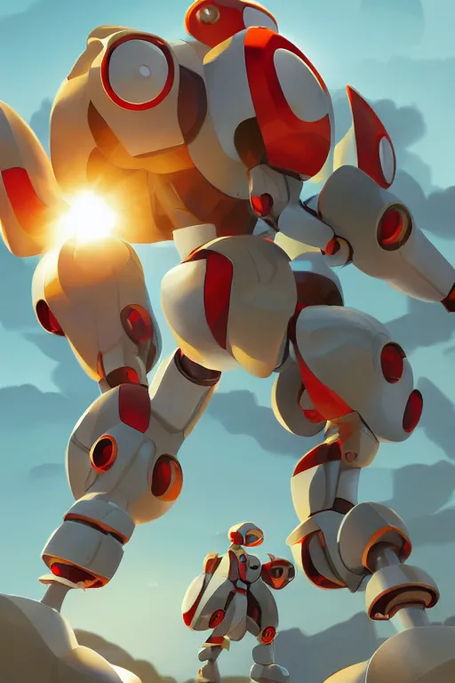 Image similar to metabots medabots medarotto medarot robot minimalist comics, behance hd by jesper ejsing, by rhads, makoto shinkai and lois van baarle, ilya kuvshinov, rossdraws global illumination ray tracing hdr radiating a glowing aura