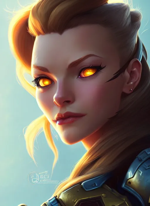 Prompt: lovely brigitte from overwatch, fantasy, fantasy art, character portrait, portrait, close up, highly detailed, scifi art, intricate detail, amazing detail, sharp focus, vintage fantasy art, vintage sci - fi art, radiant light, trending on artstation, caustics, by qichao wang