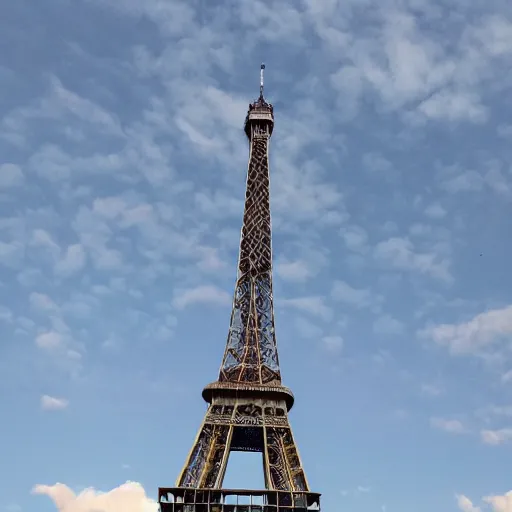 Image similar to eiffel tower in the sky