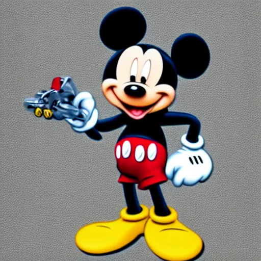 Image similar to mickey mouse is the terminator,