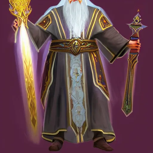 Image similar to St. Seraphim of Sarov, World of Warcraft concept art