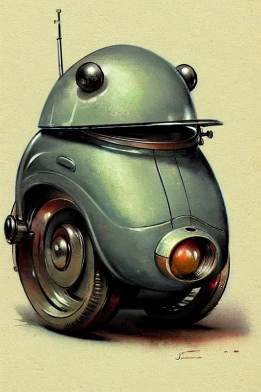 Prompt: ( ( ( ( ( 1 9 5 0 s retro future android robot fat robot mouse wagon. muted colors., ) ) ) ) ) by jean - baptiste monge,!!!!!!!!!!!!!!!!!!!!!!!!!