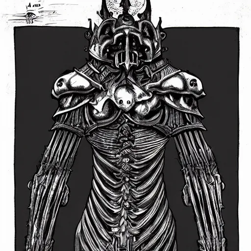 Prompt: a dark souls boss, designed by giger