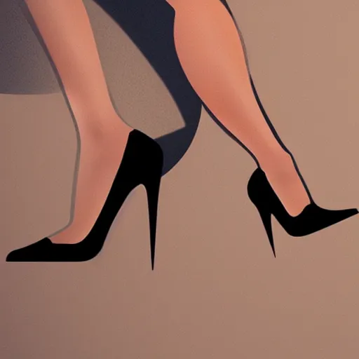 Prompt: high heels, legs, cristiano ronaldo, logo design, vetor