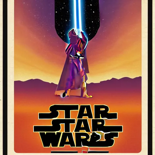 Image similar to Star Wars A New Hope Poster in the art style of Georgia O'keeffe, Flowers