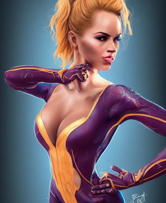 Image similar to woman in tight spandex costume, fantasy, 8 k resolution, beautiful, attractive, symmetrical portrait, detailed scenery, trending on artstation, medium shot, bust, tight fit, artgerm, elias chatzoudis