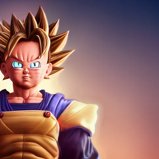 Image similar to tabby cat going super saiyan, golden hour, fantasy, sharp focus, digital art, hyper realistic, 4 k, unreal engine, highly detailed, hd, dramatic lighting by brom, trending on artstation, goku