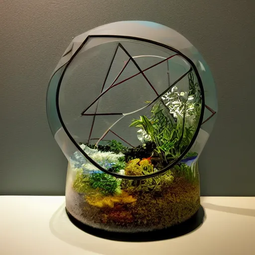 Prompt: Liminal space in outer space, terrarium