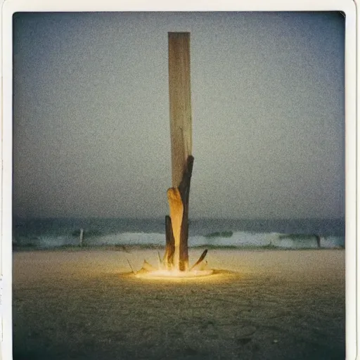 Prompt: a ritual for summoning aß ∂ ƒ ∑≈≈ c ∫∫˜, polaroid, by rinko kawauchi