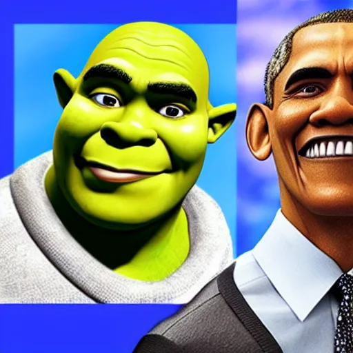 Prompt: Shrek Obama