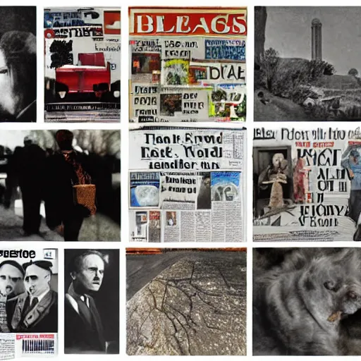 Image similar to collage from newspapers and magazines