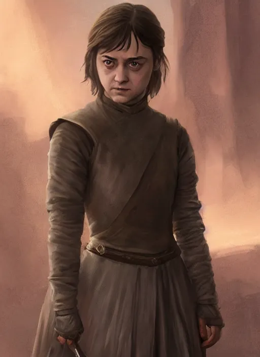 Image similar to arya stark, game of thrones, super highly detailed, professional digital painting, concept art, smooth, sharp focus, no blur, no dof, extreme illustration, unreal engine 5, photorealism, hd quality, 8 k resolution, cinema 4 d, 3 d, beautiful, cinematic, art by artgerm and greg rutkowski and alphonse mucha and loish and wlop