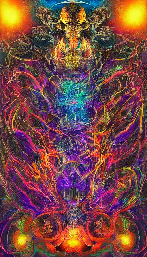 Prompt: psytrance artwork, by qian xuan