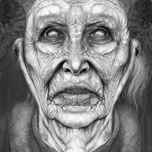 portrait, old wrinkled witch. dark clothes. high | Stable Diffusion ...