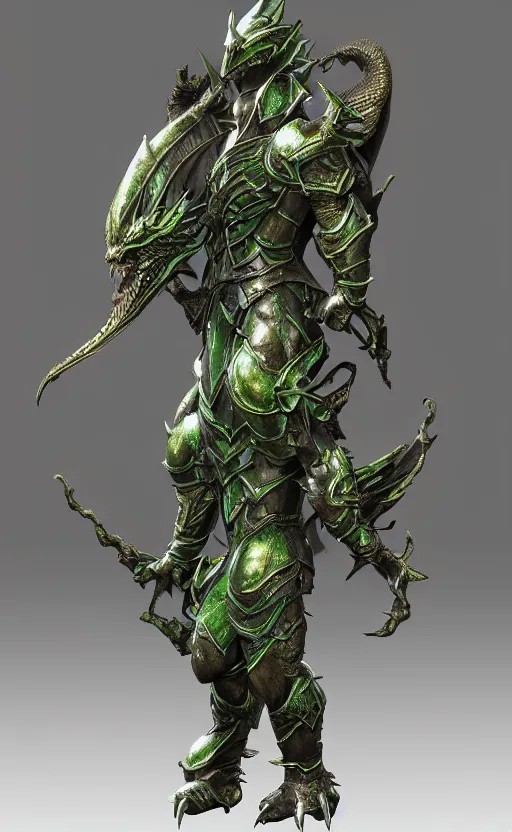 Prompt: Green dragon armor, bronze statue, unreal engine, high detailed