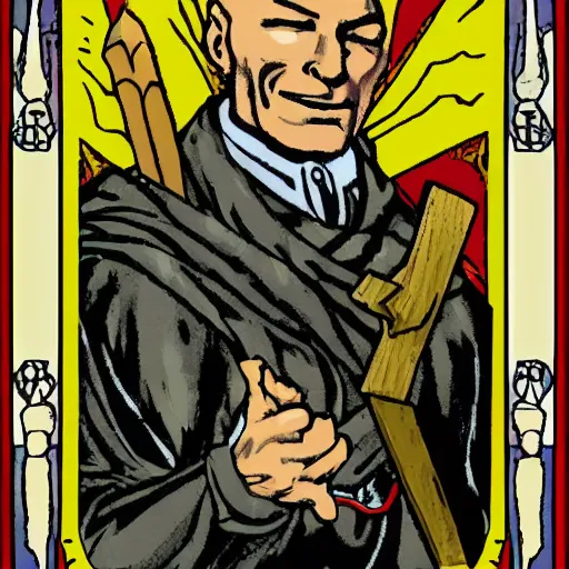 Image similar to tarot card death of Patrick stewart