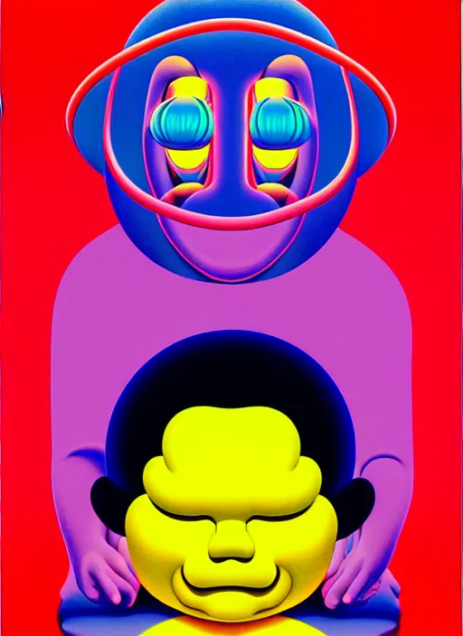 Image similar to devil by shusei nagaoka, kaws, david rudnick, airbrush on canvas, pastell colours, cell shaded, 8 k