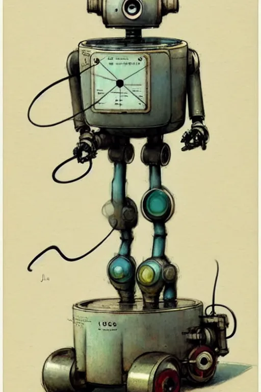 Image similar to (((((1950s robot science . muted colors.))))) by Jean-Baptiste Monge !!!!!!!!!!!!!!!!!!!!!!!!!!!