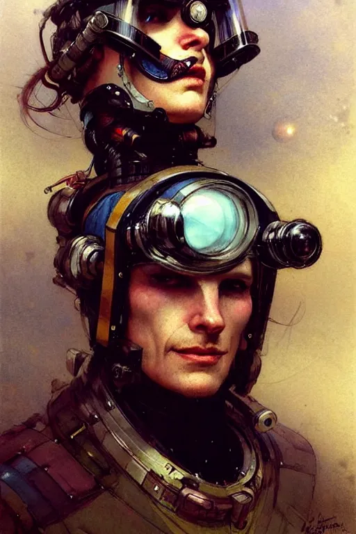 Image similar to ( ( ( ( ( 2 0 5 0 s retro future 1 0 old boy super scientest pose in space pirate mechanics costume full portrait. muted colors. ) ) ) ) ) by jean - baptiste monge, brom!!!!!!!!!!!!!!!!!!!!!!!!!!!!!!