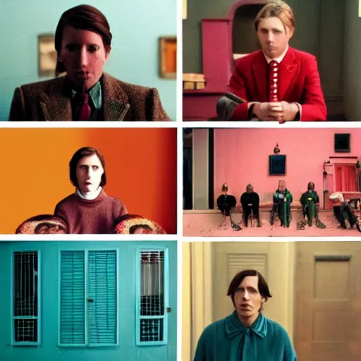 Image similar to 5 colors used by wes anderson