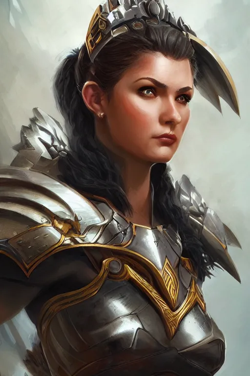 Image similar to amazon valkyrie athena, d & d, fantasy, portrait, highly detailed, headshot, digital painting, trending on artstation, concept art, sharp focus, illustration, art by artgerm and greg rutkowski and magali villeneuve