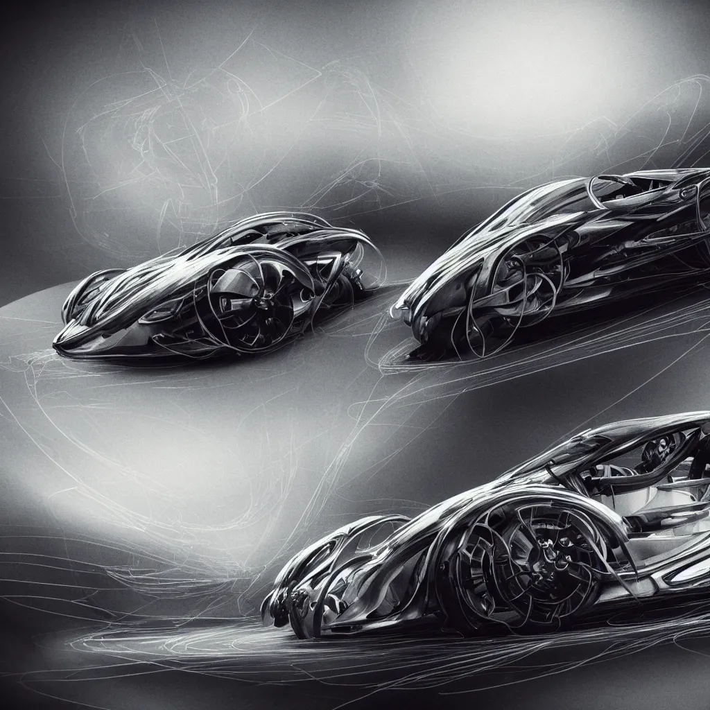 Image similar to open top sports car shaped as time machine in latent space, mechanical wire frame drawing, fantasy, intricate, elegant, highly detailed, digital painting, concept art, smooth, sharp focus, illustration, divine realm of gods, realistic cinematic style, filmed in 70mm, volumetric lighting, octane render, photographic, concept art, artist Leonardo DaVinci, unreal engine 8k