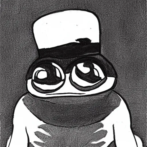 Image similar to portrait of Pepe the frog by Cecil Beaton , glamorous Hollywood style lighting, black and white, photorealistic