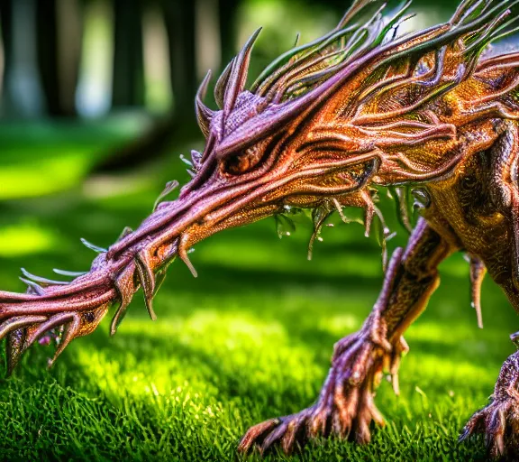 Prompt: a new creature that no one has ever seen before, in a park. highly detailed 8 k. intricate. lifelike. soft light. nikon d 8 5 0. cinematic post - processing