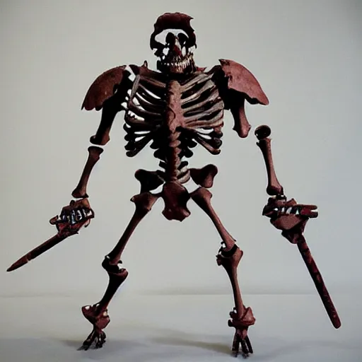 Prompt: Warhammer Ossiarch skeleton construct art