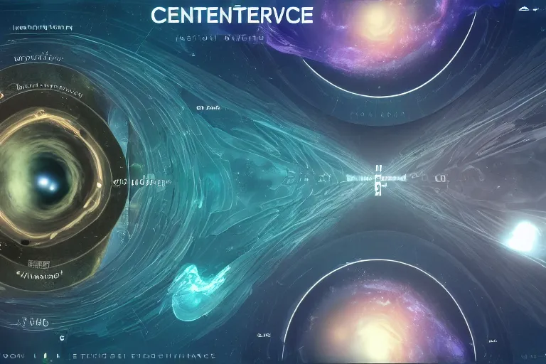 Image similar to An interface!!!!! of a program called CenterUniverse that visualizes spaces in other universes, 4k, 8k, trending on artstation, artstation GUI, artstation interface