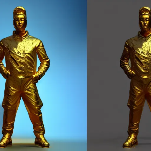 Image similar to portrait of ussr gold statue, 8 k uhd, unreal engine, octane render in the artstyle of finnian macmanus, john park and greg rutkowski