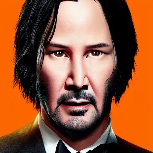 Image similar to Keanu Reeves in hotel Transylvania 4K detailed super realistic