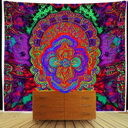 Image similar to Psychedelic Arabesque Tapestry Bohemian