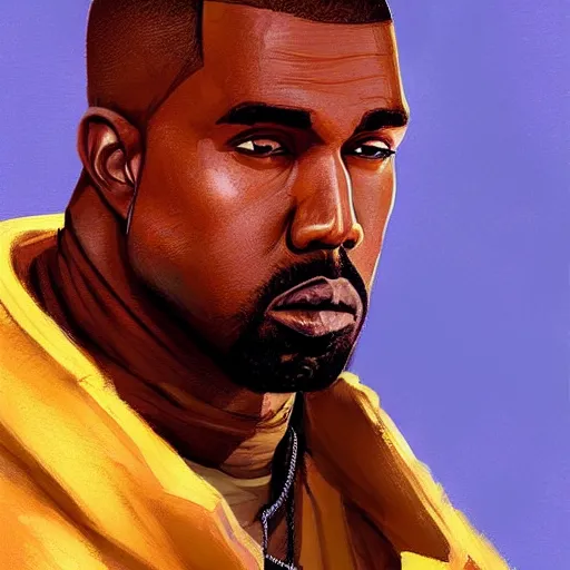 Image similar to “ portrait of kanye west by greg rutkowski, young, attractive, highly detailed portrait, scifi, digital painting, artstation, concept art, smooth, sharp foccus ilustration, artstation hq ”