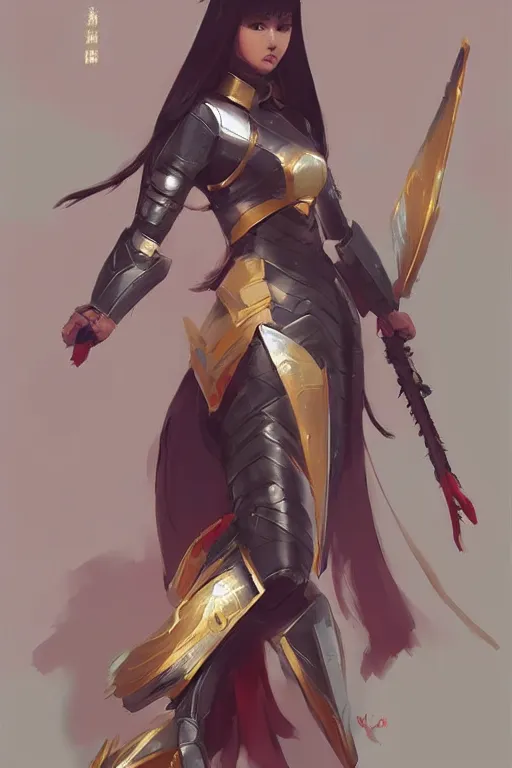 Prompt: Gorgeous armor chinese princess by ilya kuvshinov, krenz cushart, Greg Rutkowski, trending on artstation