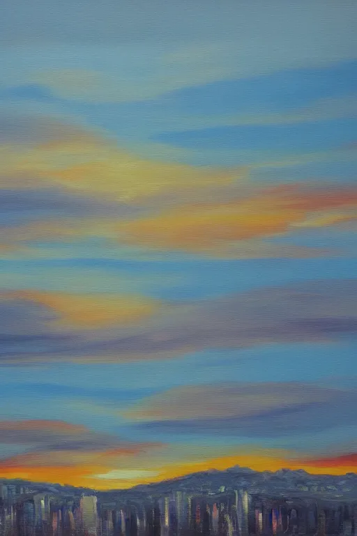 Image similar to vanilla sky painting