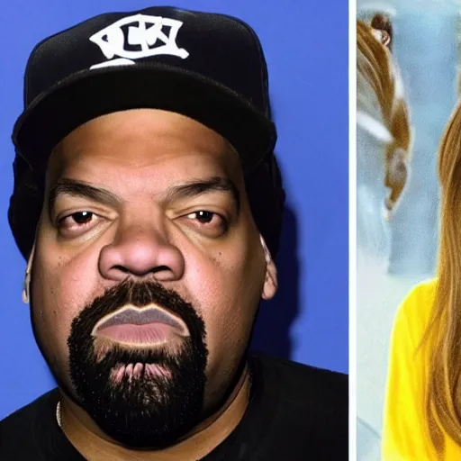 Image similar to , a photo of a girl inside and ice cube looking at a girl trying to melt the ice cube 8 k