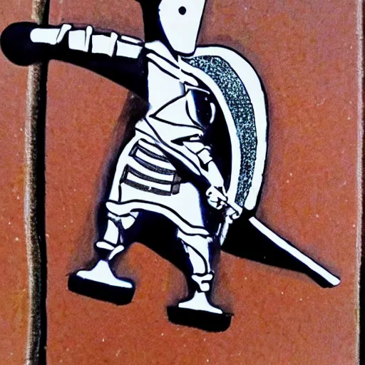 Prompt: a knight riding a skateboard