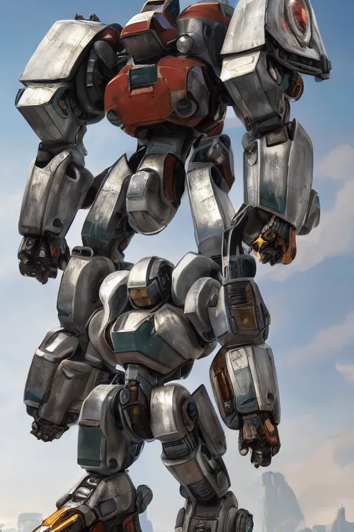 Image similar to mechwarrior 5 : mercenaries mech megaman transformer robot boss tank engine game octane render, 4 k, hd 2 0 2 2 3 d cgi rtx hdr style chrome reflexion glow fanart, global illumination ray tracing hdr fanart arstation by ian pesty by jesper ejsing pixar and disney unreal zbrush central hardmesh