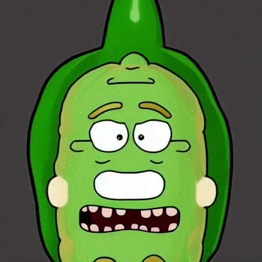 Image similar to pickle rick as a Turnip, Rick and Morty Animation, Digital fan art, artstation