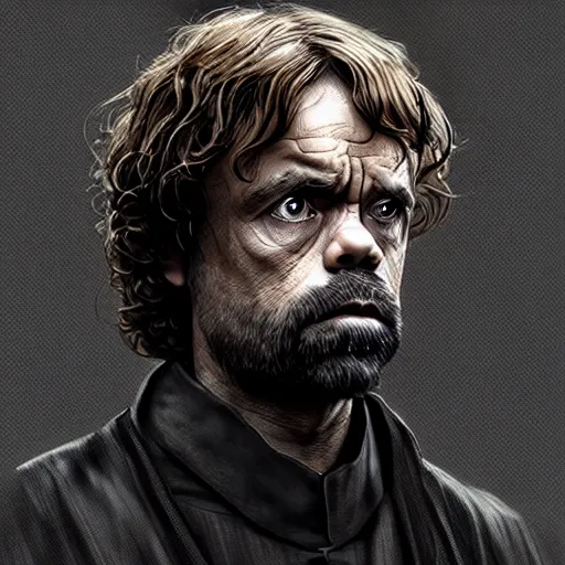 Image similar to tyrion lannister in blade runner, light stubble, digital art, photorealistoc, art by greg rutkowski, hyperdetailed, western comic style, comic, comic style, sharp lineart, professional lighting, deviantart, artstation, trevor henderson, rossdtaws, cinematic, dramatic