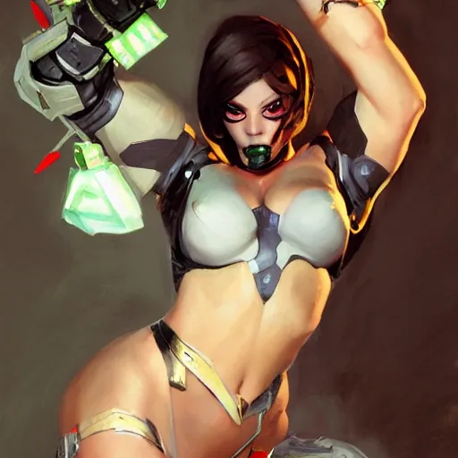 Image similar to greg manchess portrait painting of armored punisher ivy as overwatch character, medium shot, asymmetrical, profile picture, organic painting, sunny day, matte painting, bold shapes, hard edges, street art, trending on artstation, by huang guangjian and gil elvgren and sachin teng