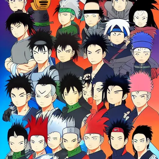 Image similar to a ninja/martial-artist in the style of Masashi Kishimoto in the style of akira toriyama detailed High Resolution HD 8k character portraits concept art