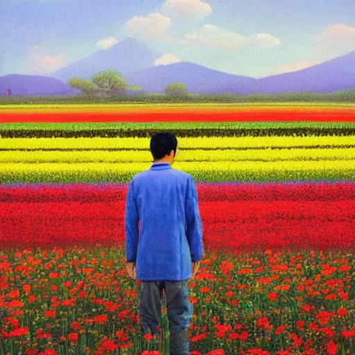 Image similar to man in a flower field by qunqing 1 2 3