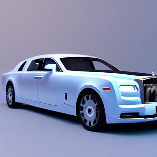 Prompt: 3 d octane render, super detailed, ray tracing, high quality, super realistic, futuristic rolls royce. front view