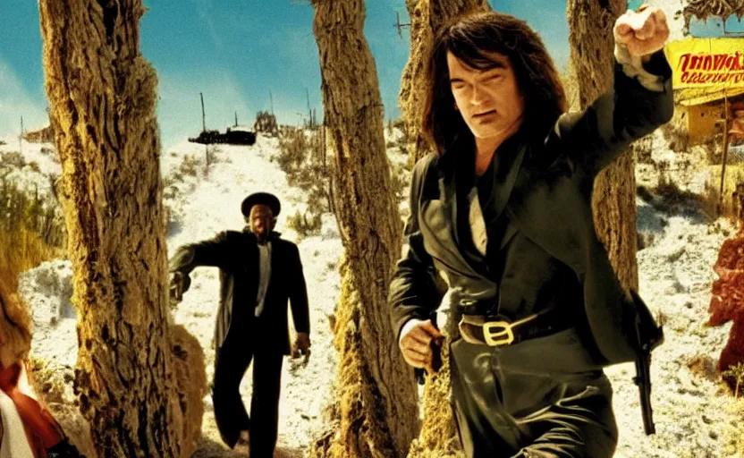 Image similar to high quality high detail movie screenshot by quentin tarantino, hd,