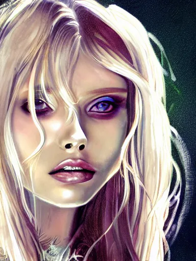 Image similar to portrait of abbey lee by laphet, pixiv