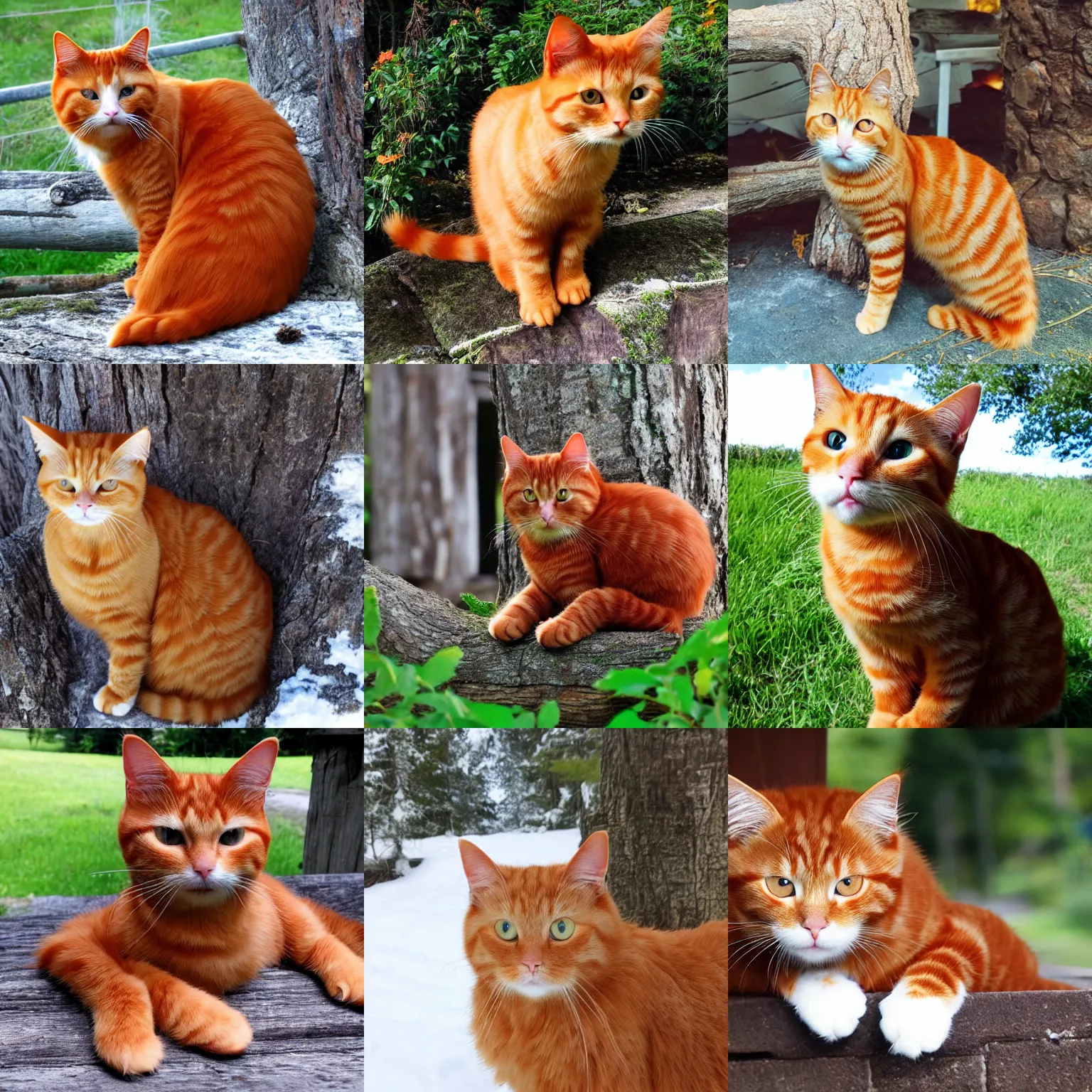 Prompt: ginger cat, cottagecore