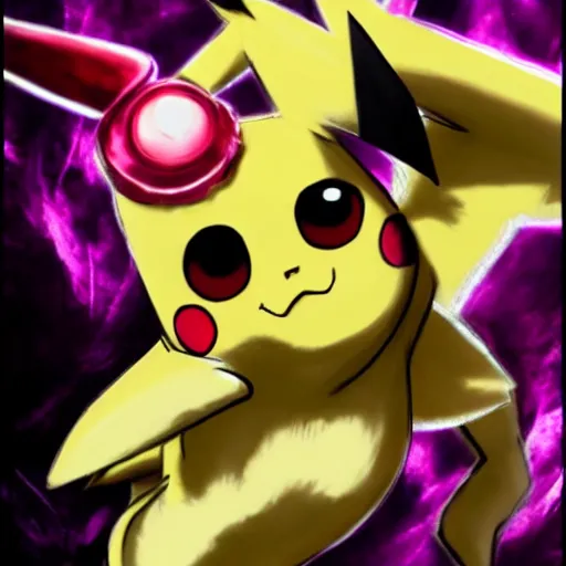 Prompt: pikachu as a Slaanesh demonette with lustful eyesl